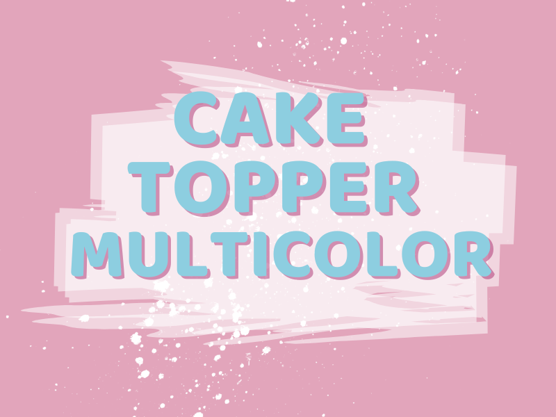 Cake Topper Multicolor